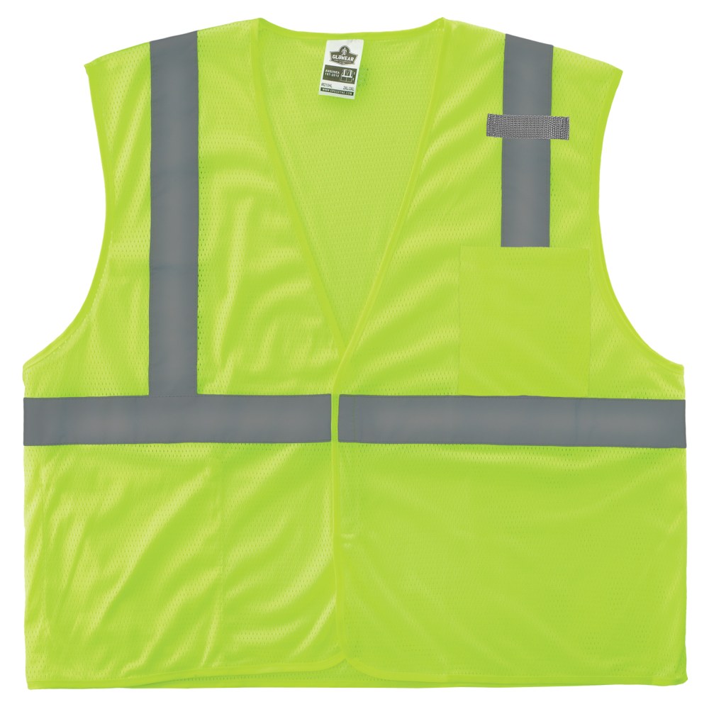 Ergodyne GloWear Mesh Hi-Vis Safety Vest, 2XL, Lime