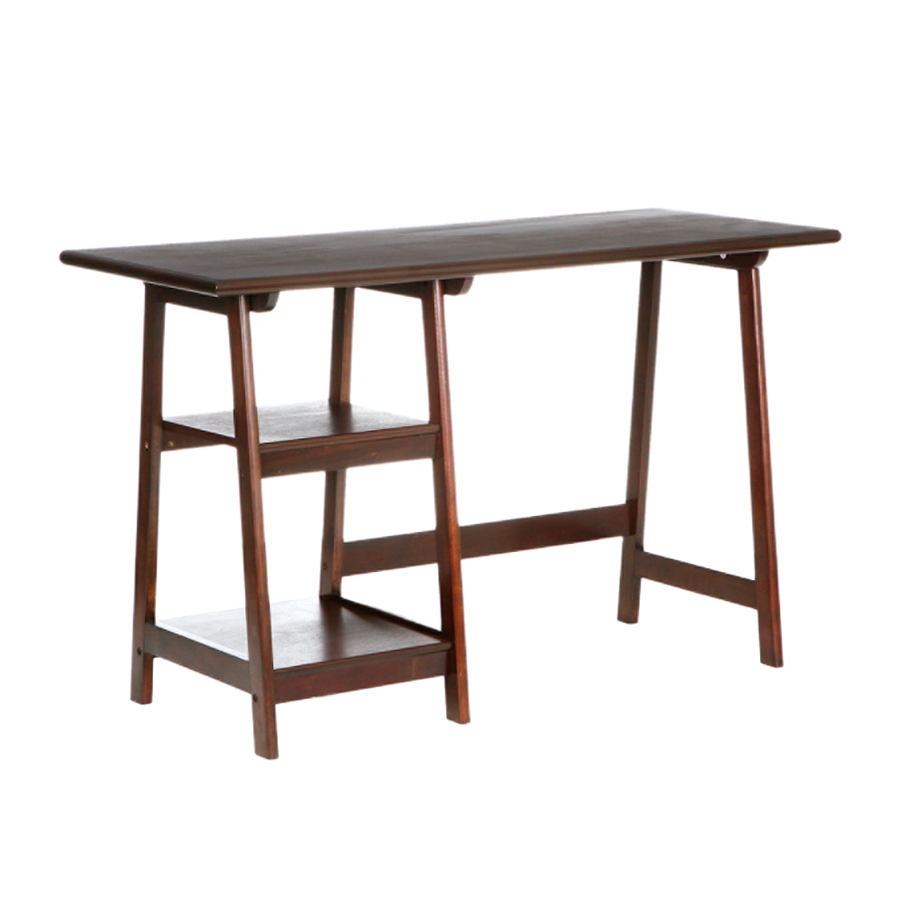 SEI Furniture Langston 47inW Straight Computer Desk, Espresso