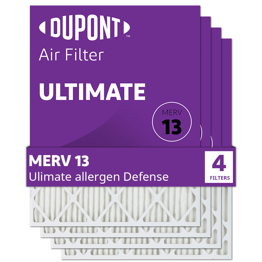 DuPont Ultimate Air Filters, 22in x 17-1/2in x 1in, Pack Of 4 Filters