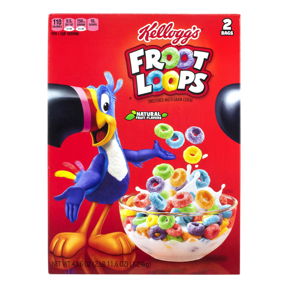 Kelloggs Froot Loops Cereal, 43.6-Oz Box