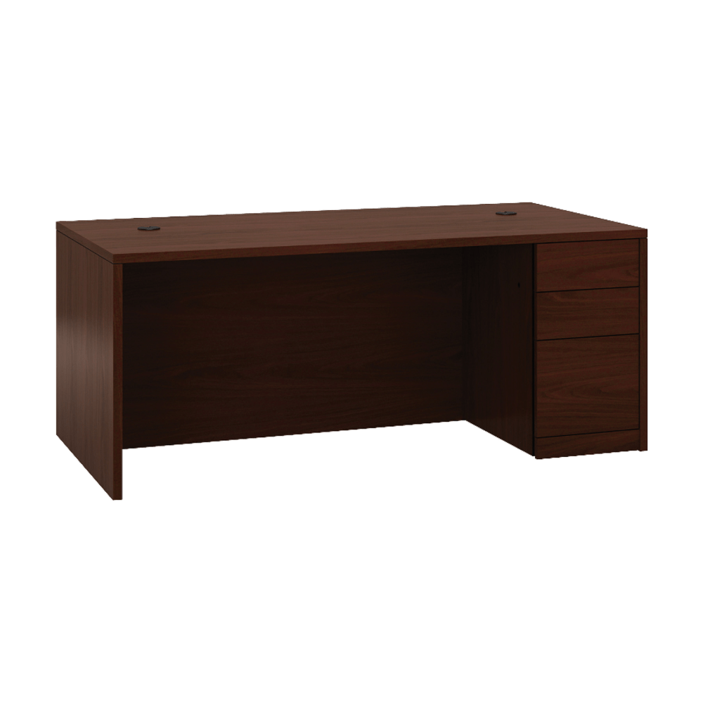 HON 10500 72in W Right-Pedestal Computer Desk, Mahogany