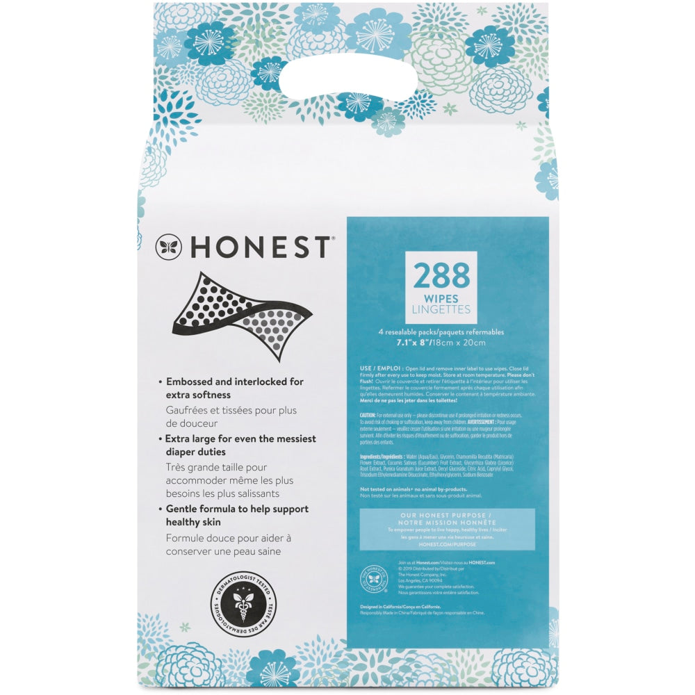 The Honest Company Honest Baby Wipes, Pattern Play, Pack Of 288 Wipes, H01WPS00V44PS