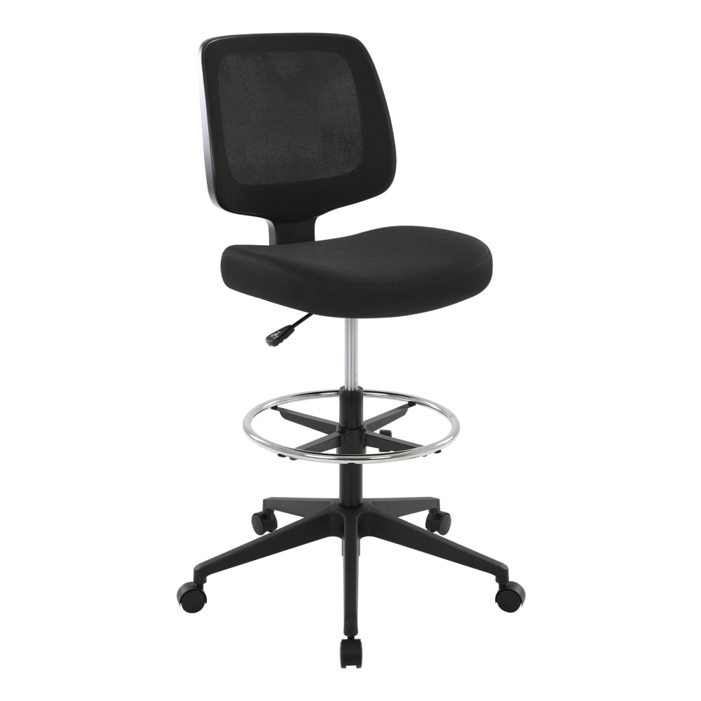 Realspace Laristo Mesh/Fabric Mid-Back Drafting Chair, Black, BIFMA Compliant