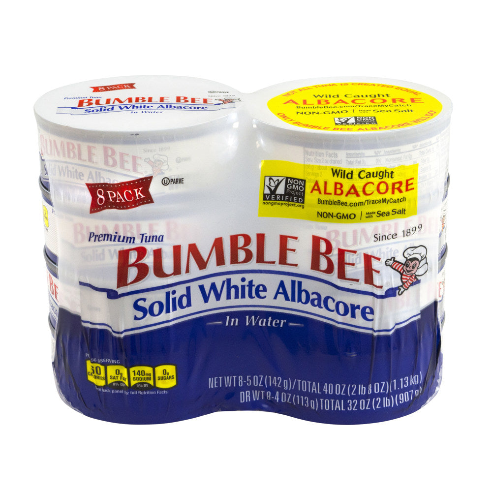 Bumble Bee Solid White Albacore Tuna, 5 Oz, Pack Of 8 Cans