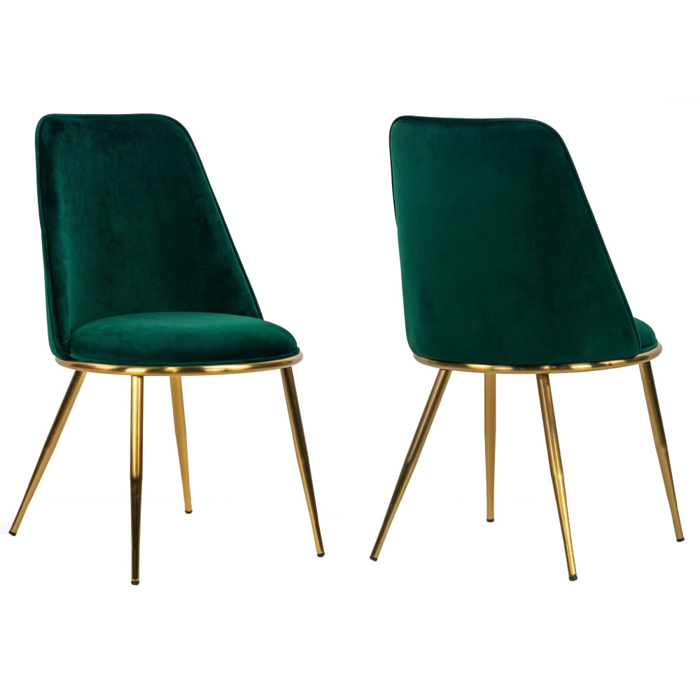 Glamour Home Anzu Dining Chairs, Green, Set Of 2 Chairs