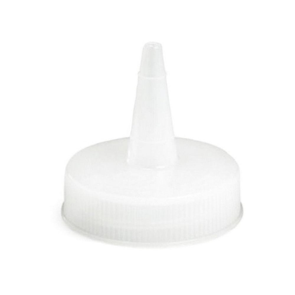 Tablecraft Squeeze Bottle Tops, 1 Oz, White, Pack Of 12 Tops