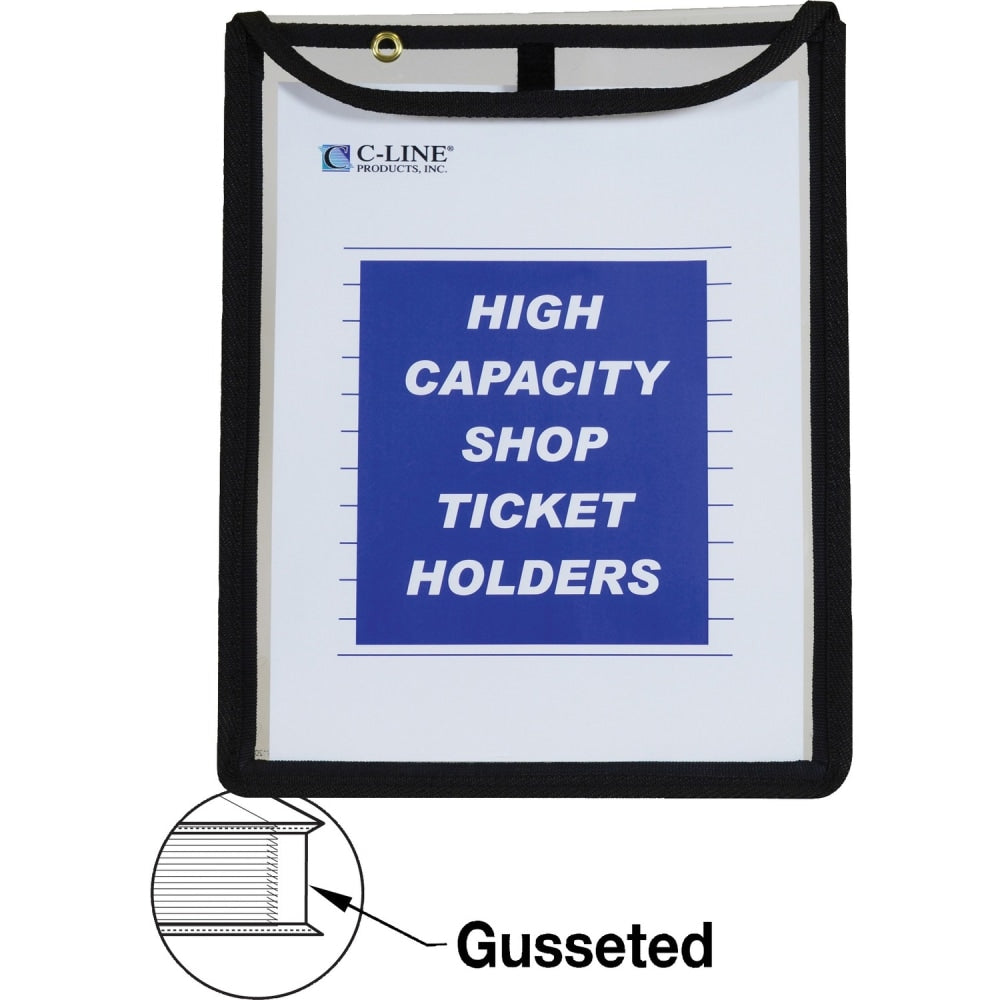 C-Line Heavyweight Vinyl Shop Ticket Holders, 9in x 12in, Pack Of 15