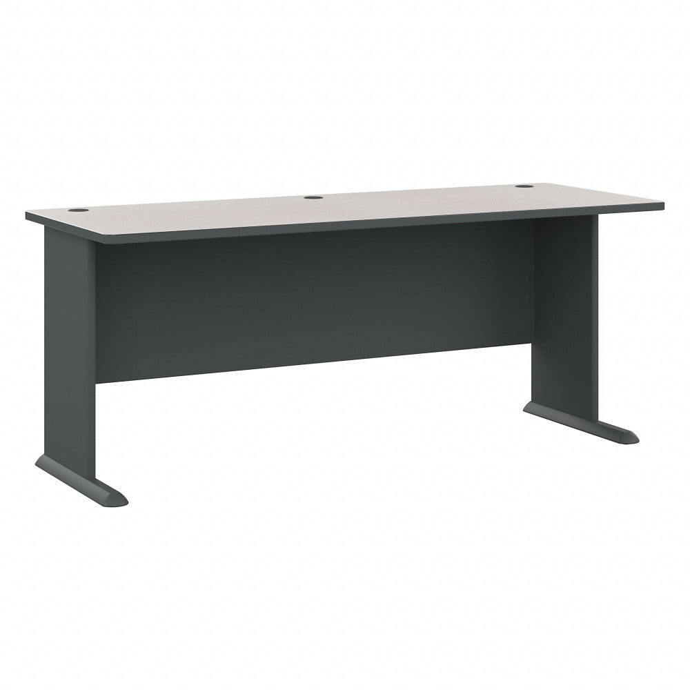 Bush Business Furniture Office Advantage 72inW Computer Desk, Slate/White Spectrum, Standard Delivery