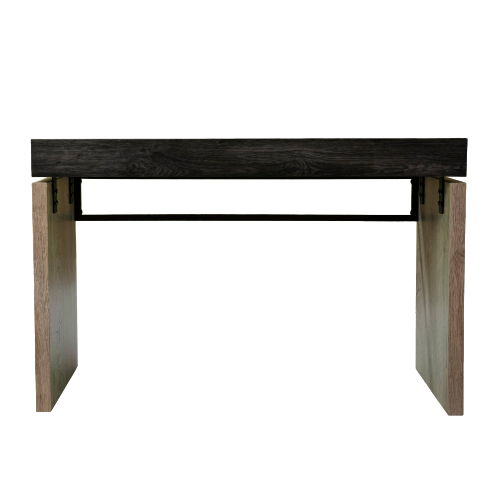 SEI Furniture Hapsford 46inW Writing Desk, Black/Natural