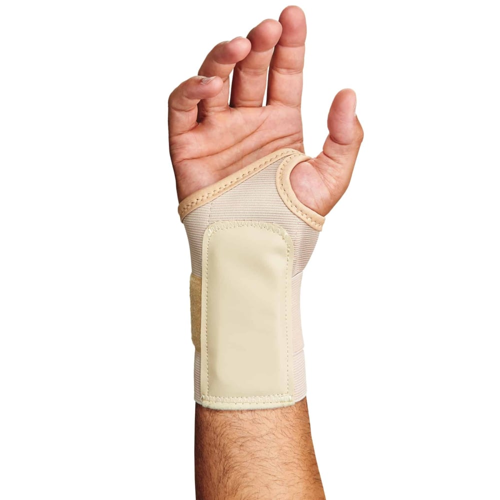 Ergodyne ProFlex 4000 Single-Strap Neoprene Wrist Support, Left, Medium, Tan