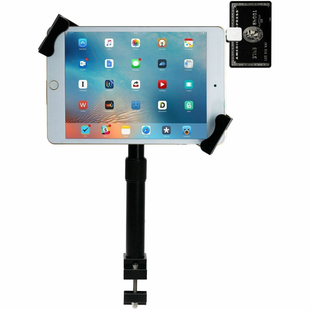 CTA Digital Height-Adjustable Tube-Grip Security Mount for 7-14 Inch Tablets - Height Adjustable - 7in to 14in Screen Support - 1