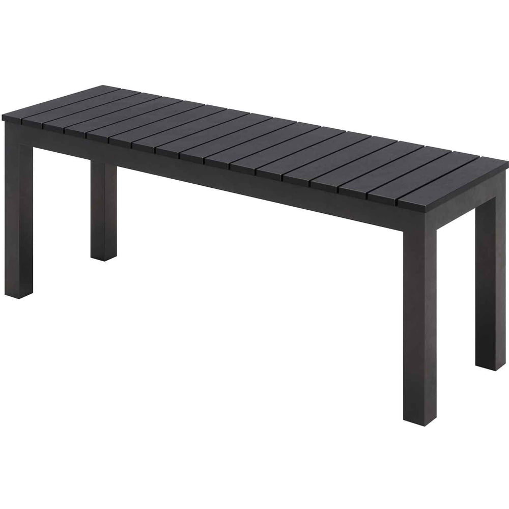 KFI Studios Eveleen Outdoor Bench, Black