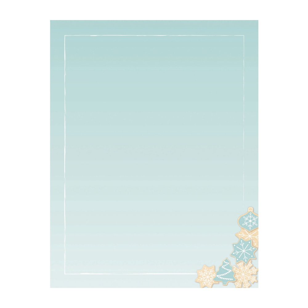 Great Papers! Holiday-Themed Letterhead Paper, 8 1/2in x 11in, Holiday Cookie, Pack Of 80 Sheets