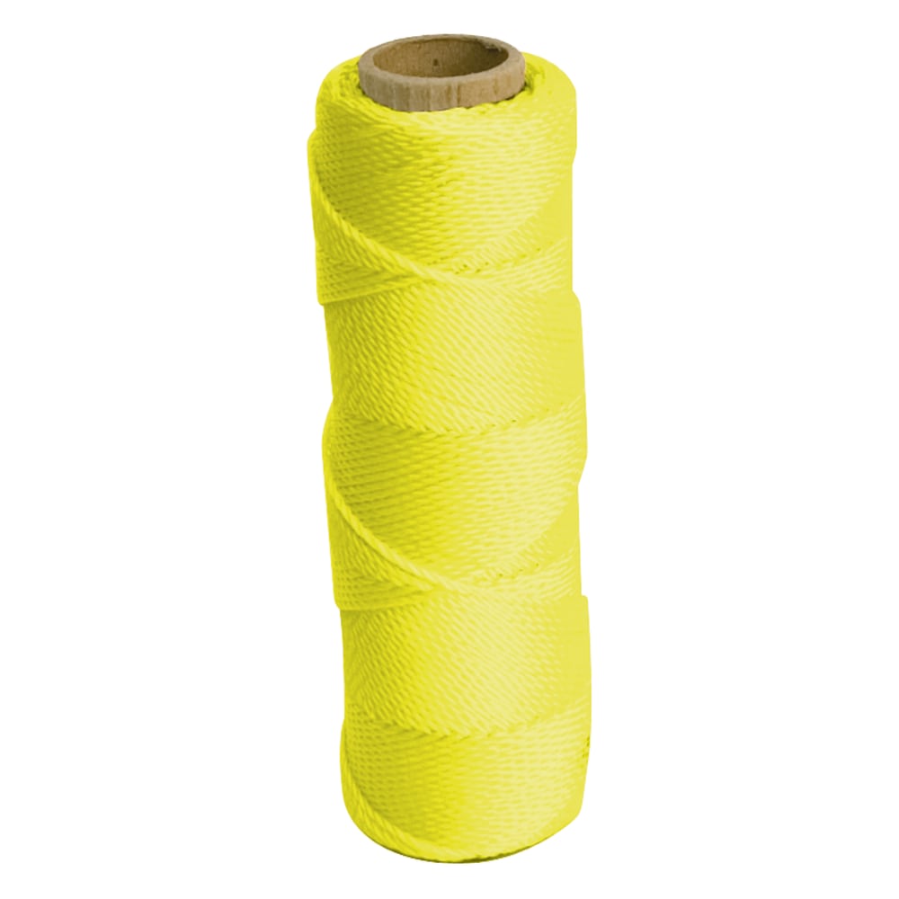 Marshalltown Braided Nylon Masons Line, 250ft, Fluorescent Yellow