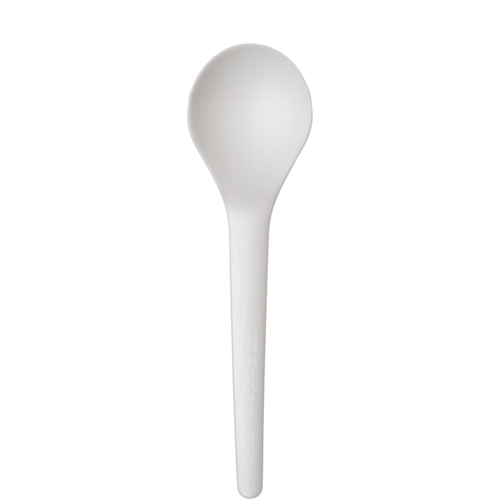 Eco-Products Plantware Soup Spoons, 6in, Off White, Pack Of 1,000 Spoons