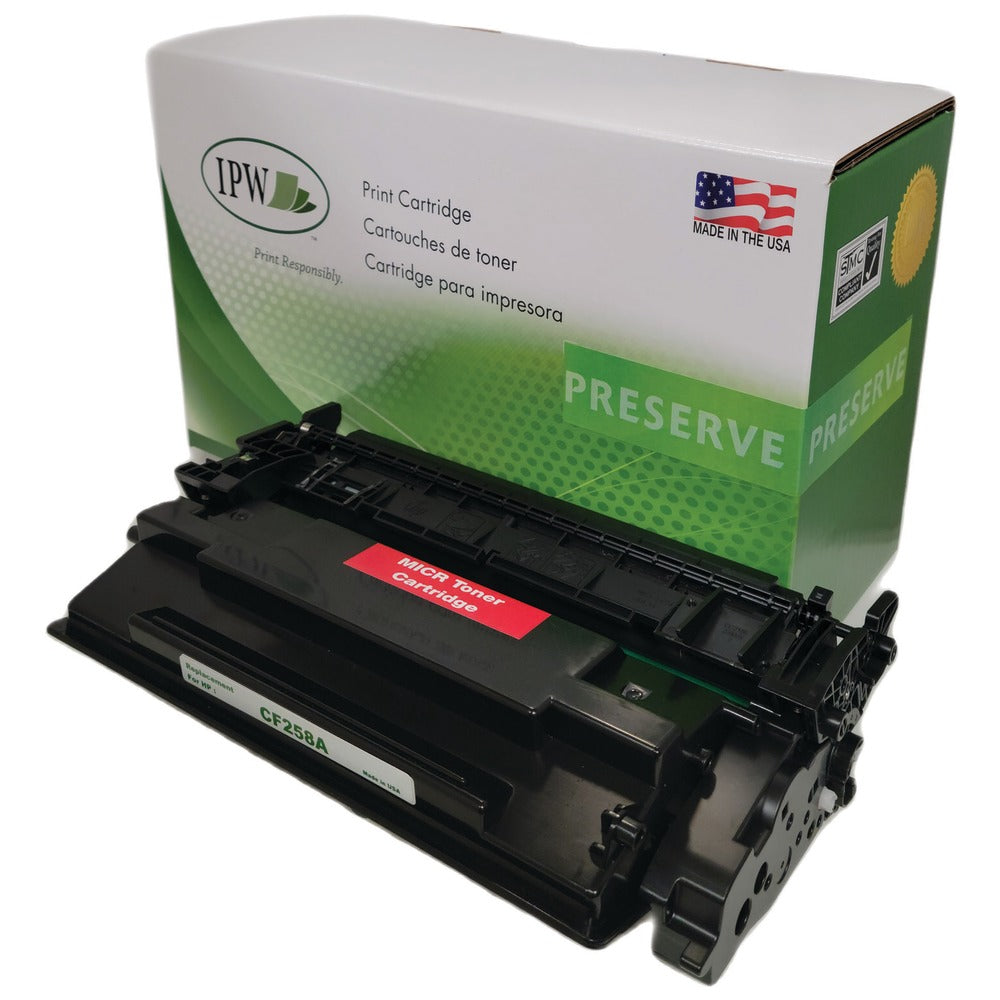 IPW Preserve Remanufactured Black MICR Toner Cartridge Replacement For HP/Troy CF258A, CF258AM-ODP