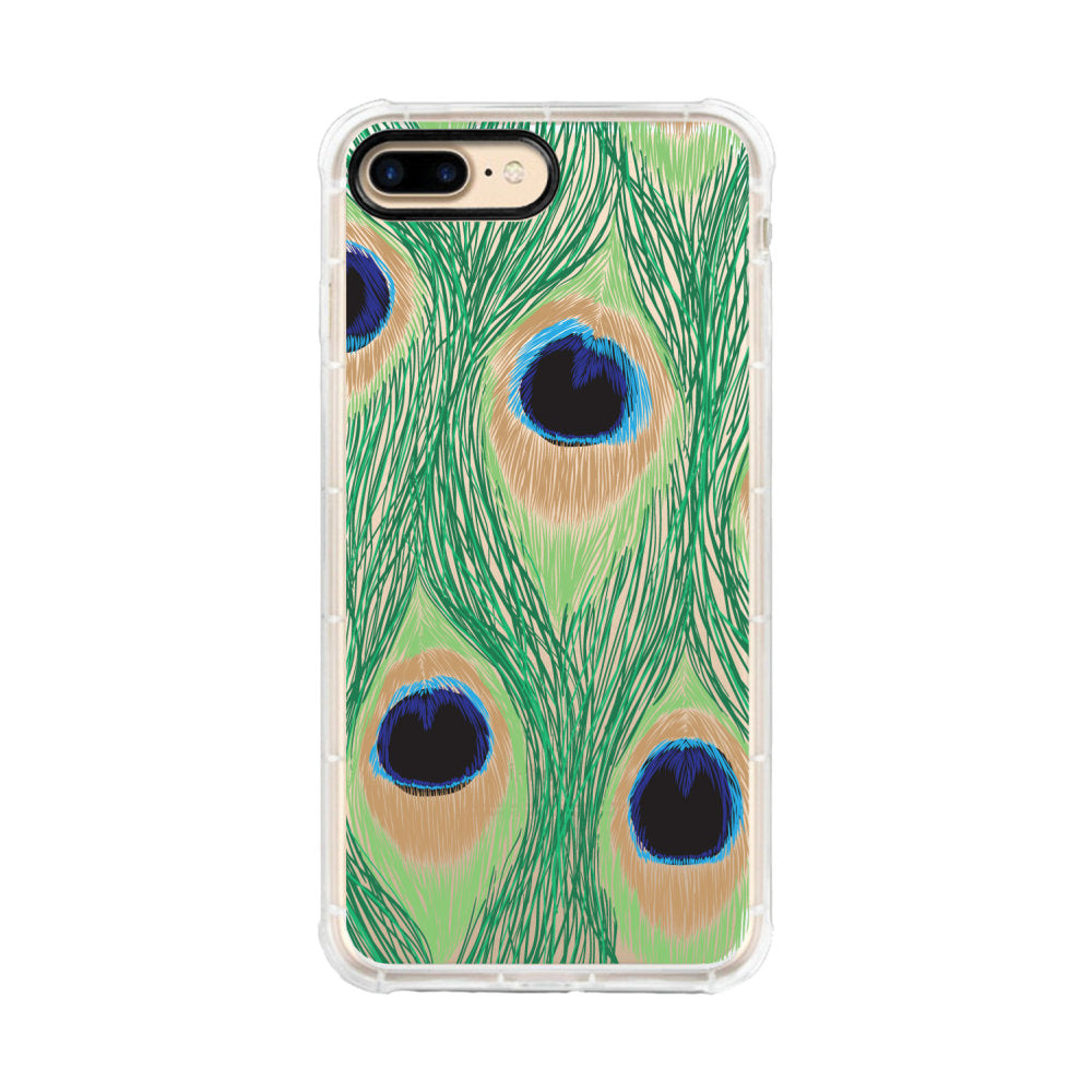 OTM Essentials Tough Edge Case For iPhone 7/8, Peacock Feathers, OP-QP-Z128A