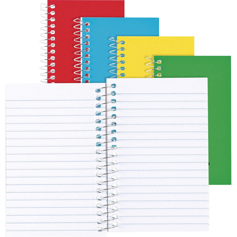 Rediform Spiralbound Bright Memo Notebook, 3in x 5in, 60 Sheets, Assorted Colors