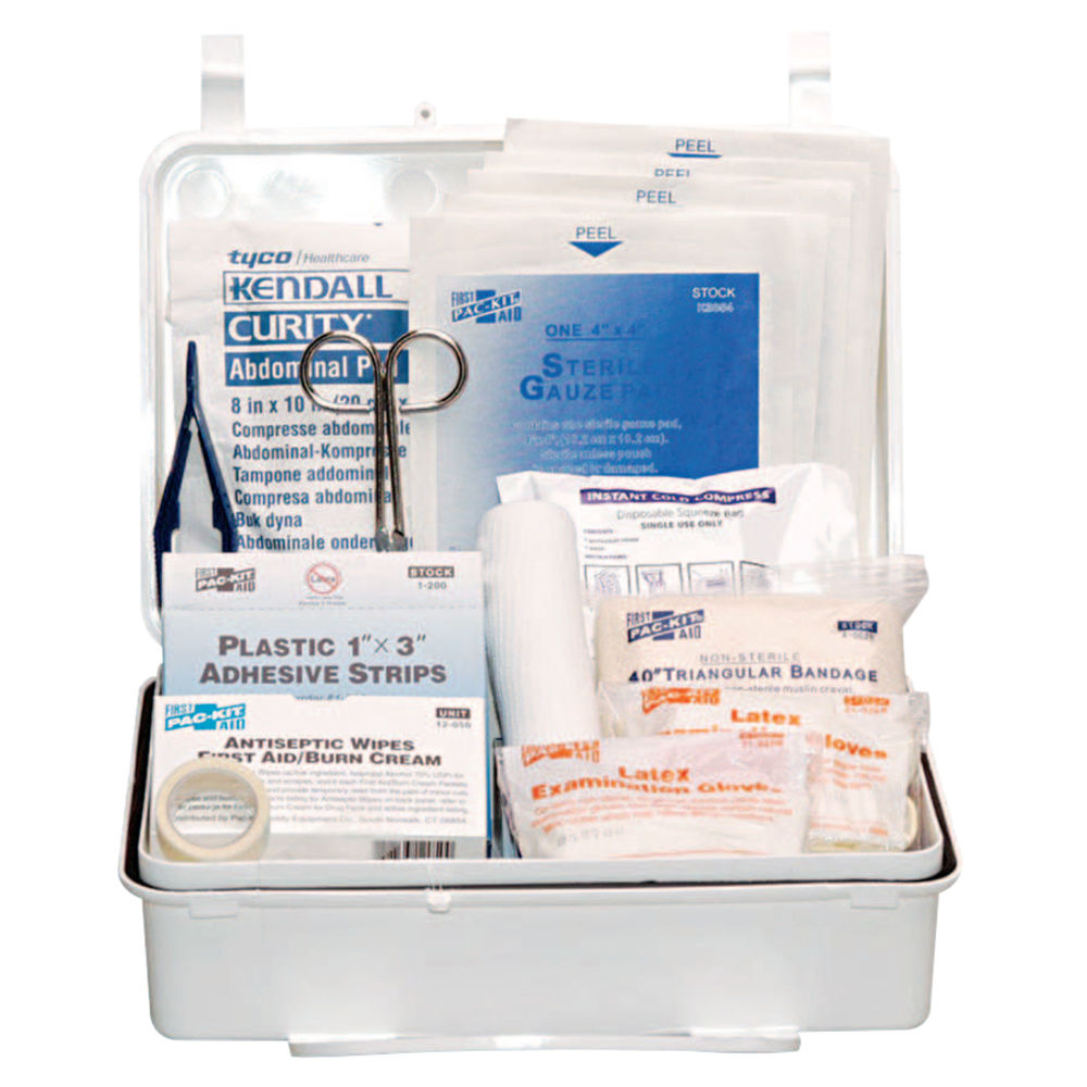 25 Person Industrial First Aid Kit, Weatherproof Plastic, Wall Mount