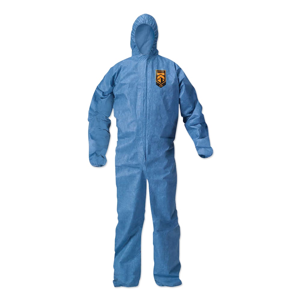 Kimberly-Clark Professional KleenGuard A20 Microforce Particle Protection Coveralls, KS, 2X, Denim Blue, Pack Of 24 Coveralls