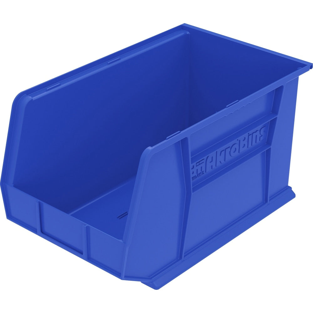 Akro-Mils AkroBin Storage Bin, Medium Size, 8 1/4in x 6 3/4in x 17in, Blue