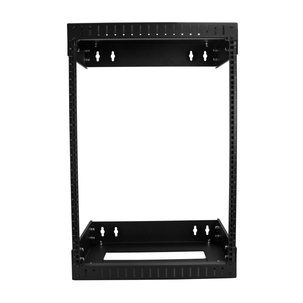 StarTech.com 15U Wallmount Server Rack with Adjustable Rails - Up to 20 Inches Depth - 19in Wide - Mount your server or networking equipment to the wall, using this adjustable 15U open frame rack - Easy installation