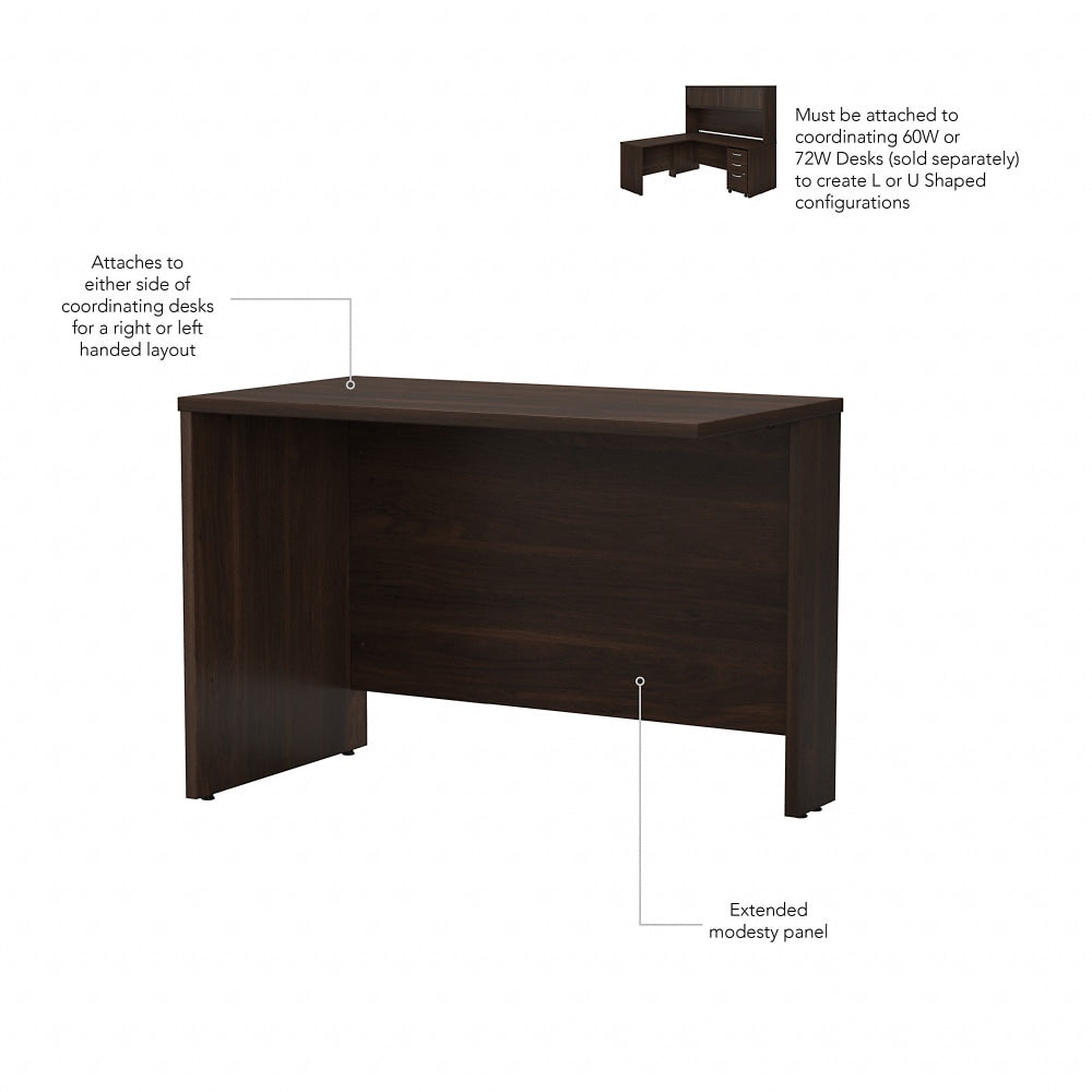 Bush Business Furniture Studio C 42inW Desk Return, Black Walnut, Standard Delivery