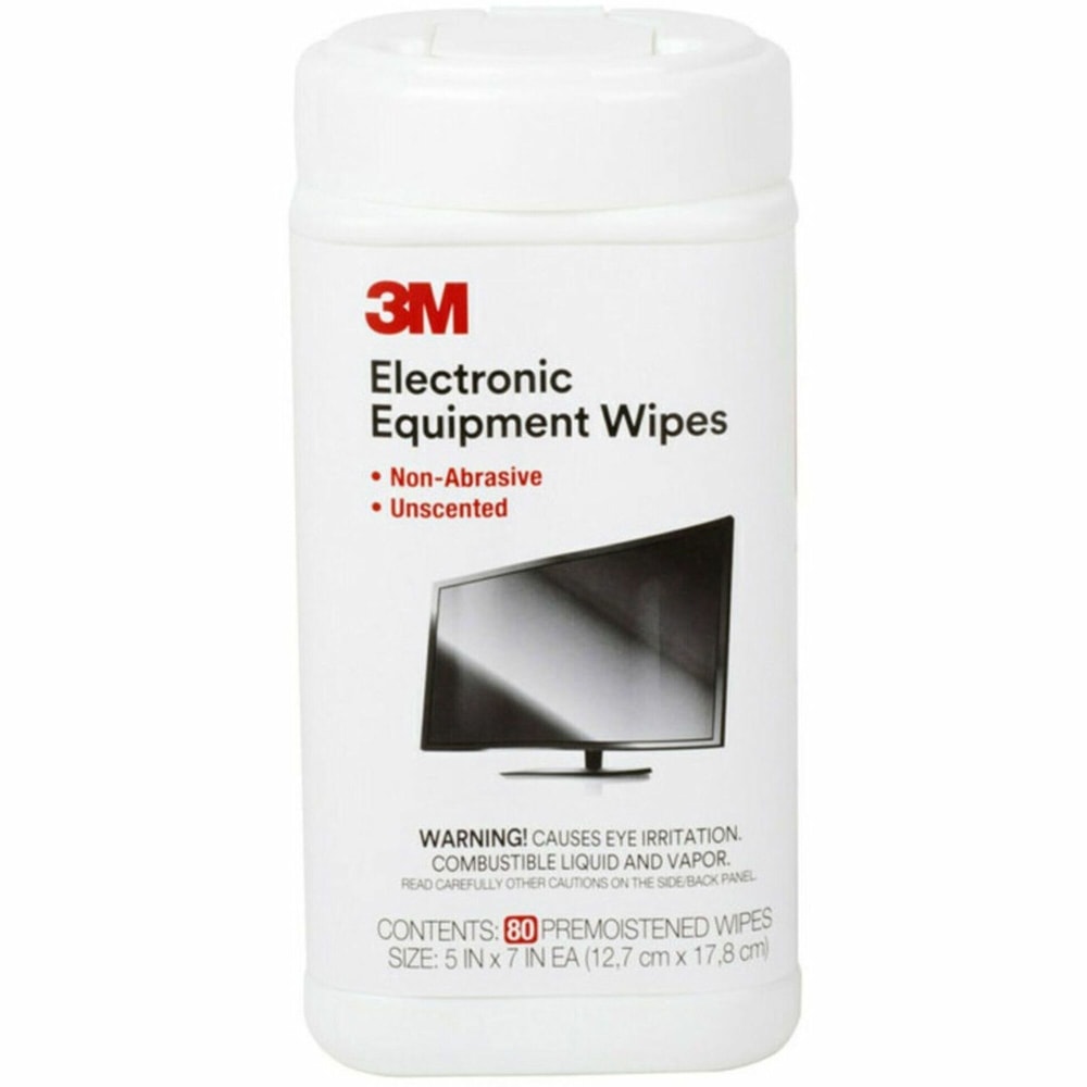 3M Premoistened CD/DVD Wipes, Pack Of 80