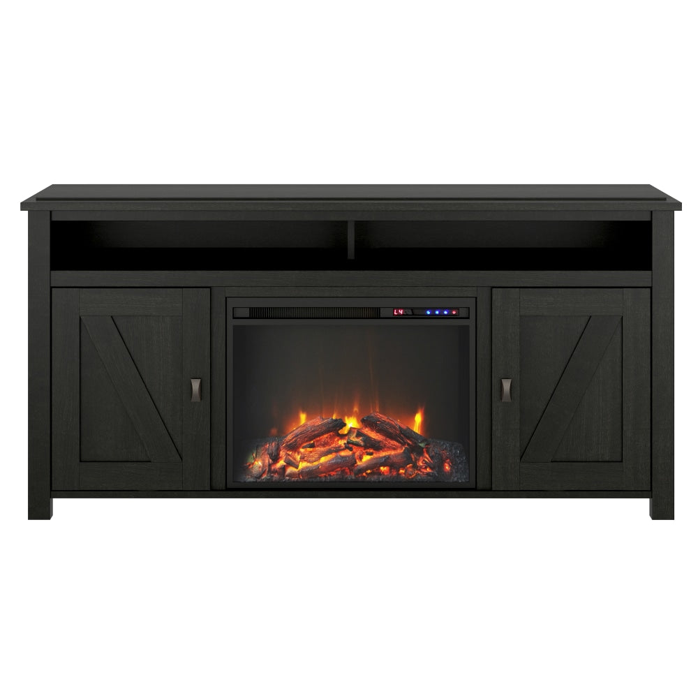 Ameriwood Home Farmington Electric Fireplace TV Console For 60in TVs, Black