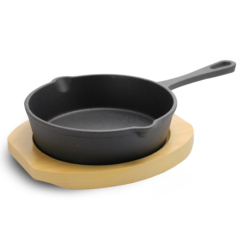 Gibson Home Campton Mini Round Cast Iron Frying Pan, Black