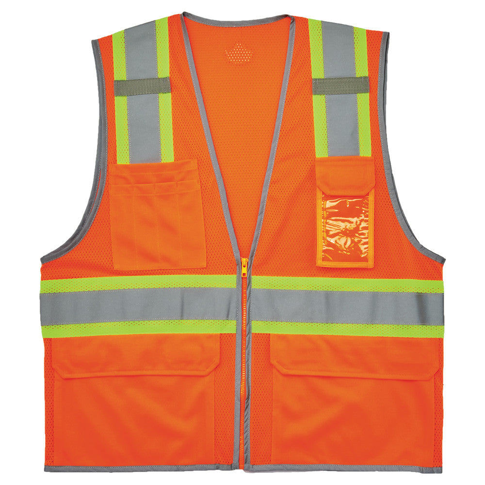 Ergodyne GloWear 2-Tone Mesh Hi-Vis Type-R Class 2 Safety Vest, 2X, Orange