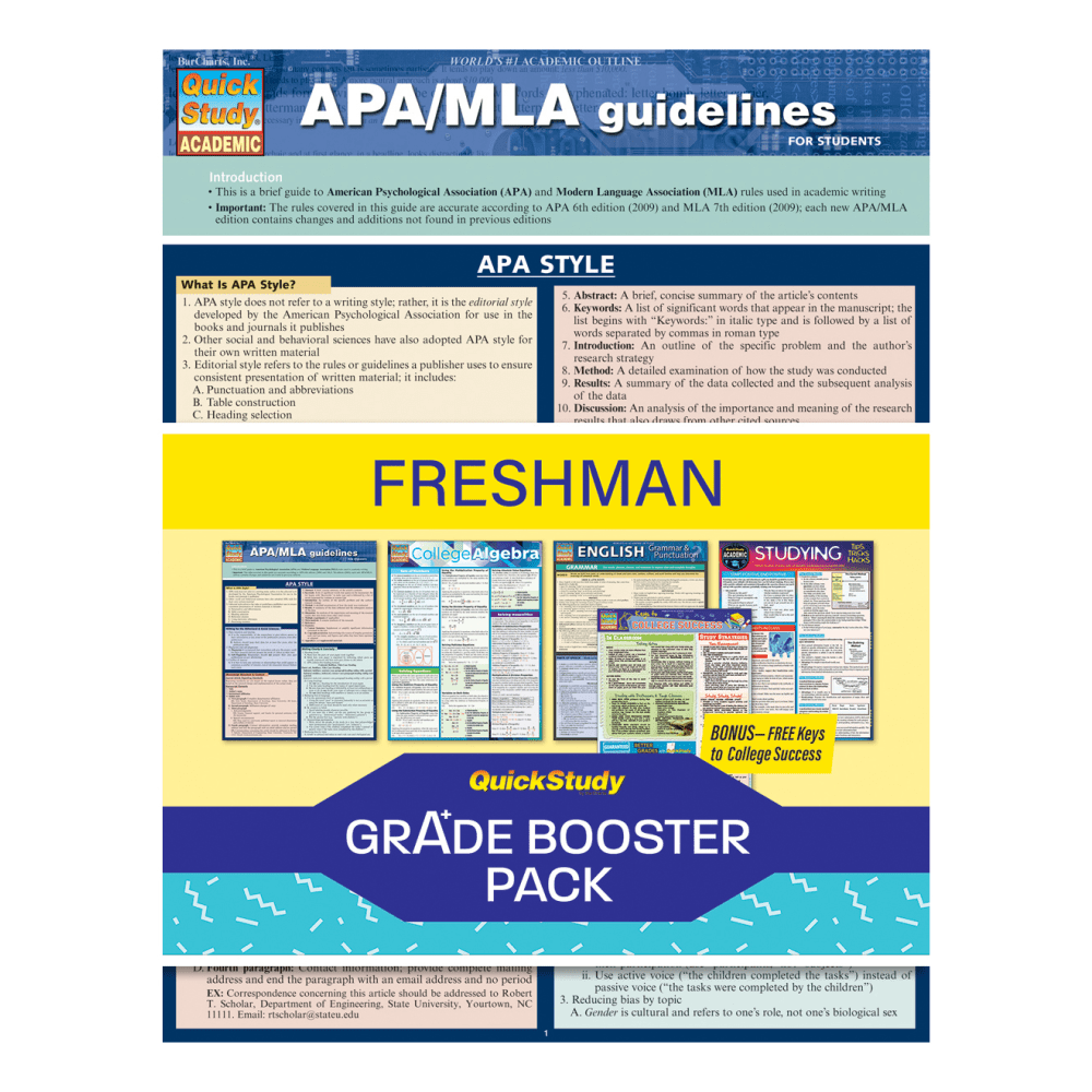 QuickStudy Grade Booster Pack, Freshman