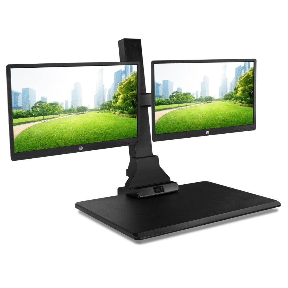 Mount-It! MI-7952 Electric Standing Desk Converter With Dual-Monitor Mount, Black