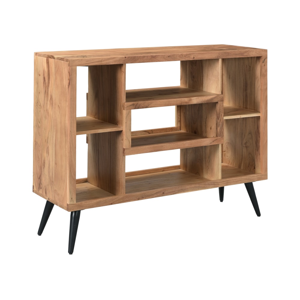 Coast to Coast Bellamy 36inH Acacia Wood Bookcase, Natural/Black