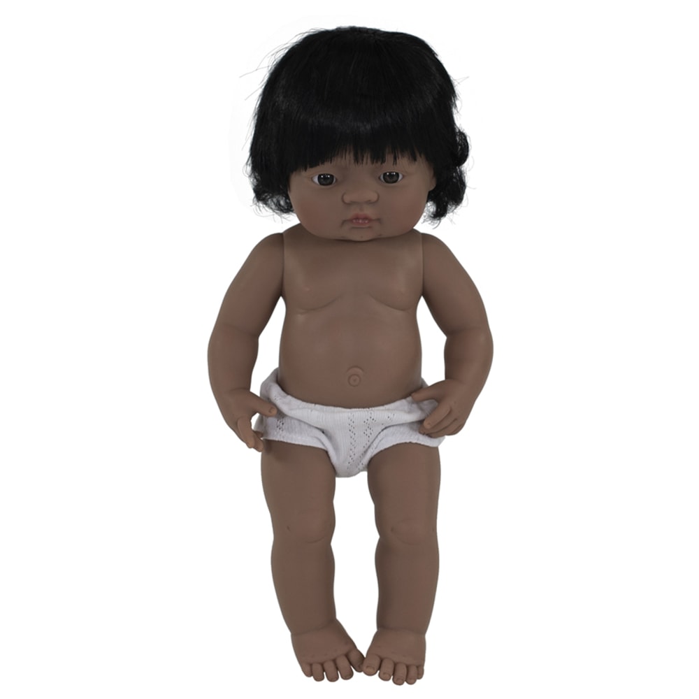 Miniland Educational Anatomically Correct 15in Baby Doll, Hispanic Girl