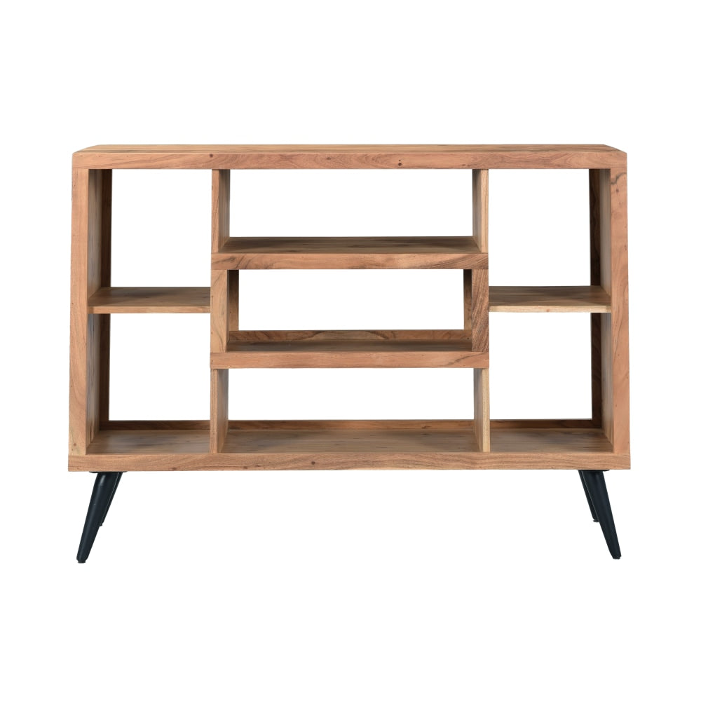 Coast to Coast Bellamy 36inH Acacia Wood Bookcase, Natural/Black