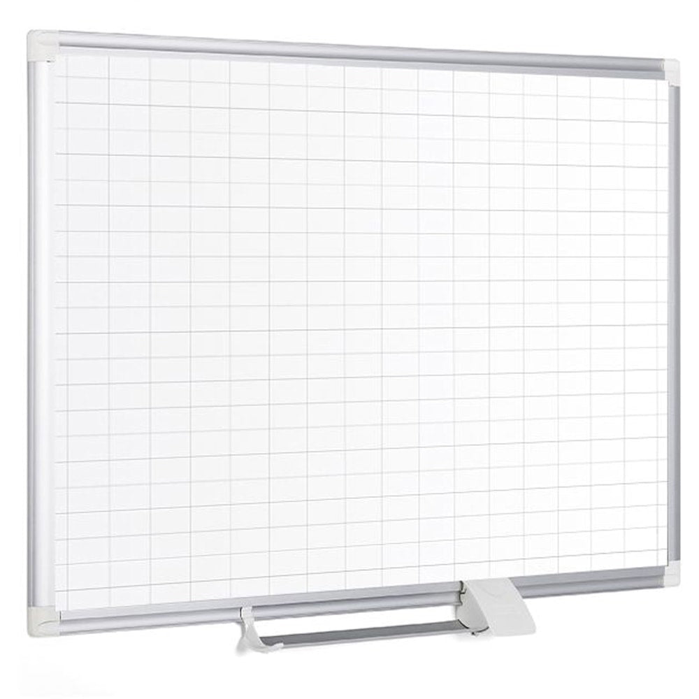 MasterVision 2in Grid Magnetic Gold Ultra Board Kit, 24in x 36in, White/Silver