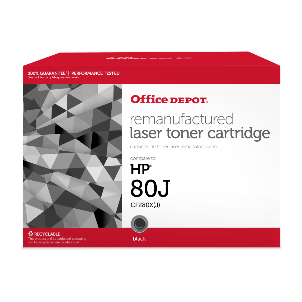 Office Depot Remanufactured Black Toner Cartridge Replacement For HP 80J