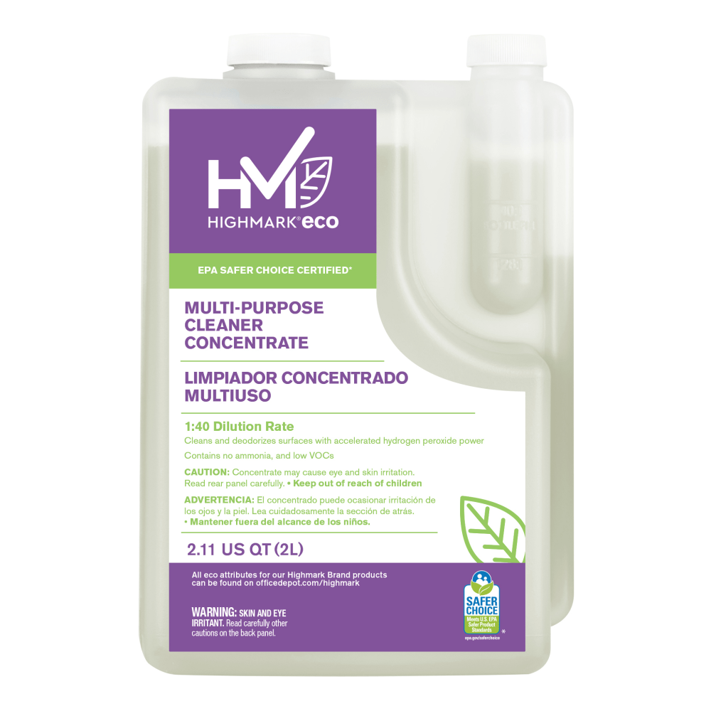 Highmark ECO Multi-Purpose Cleaner Concentrate, 2 Liters, Case Of 4 Bottles