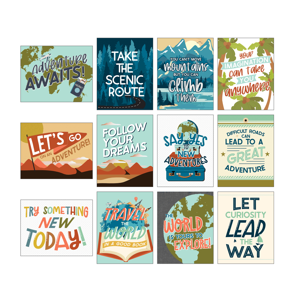 Carson Dellosa Education Mini Poster Set, Explore, Set Of 12 Posters