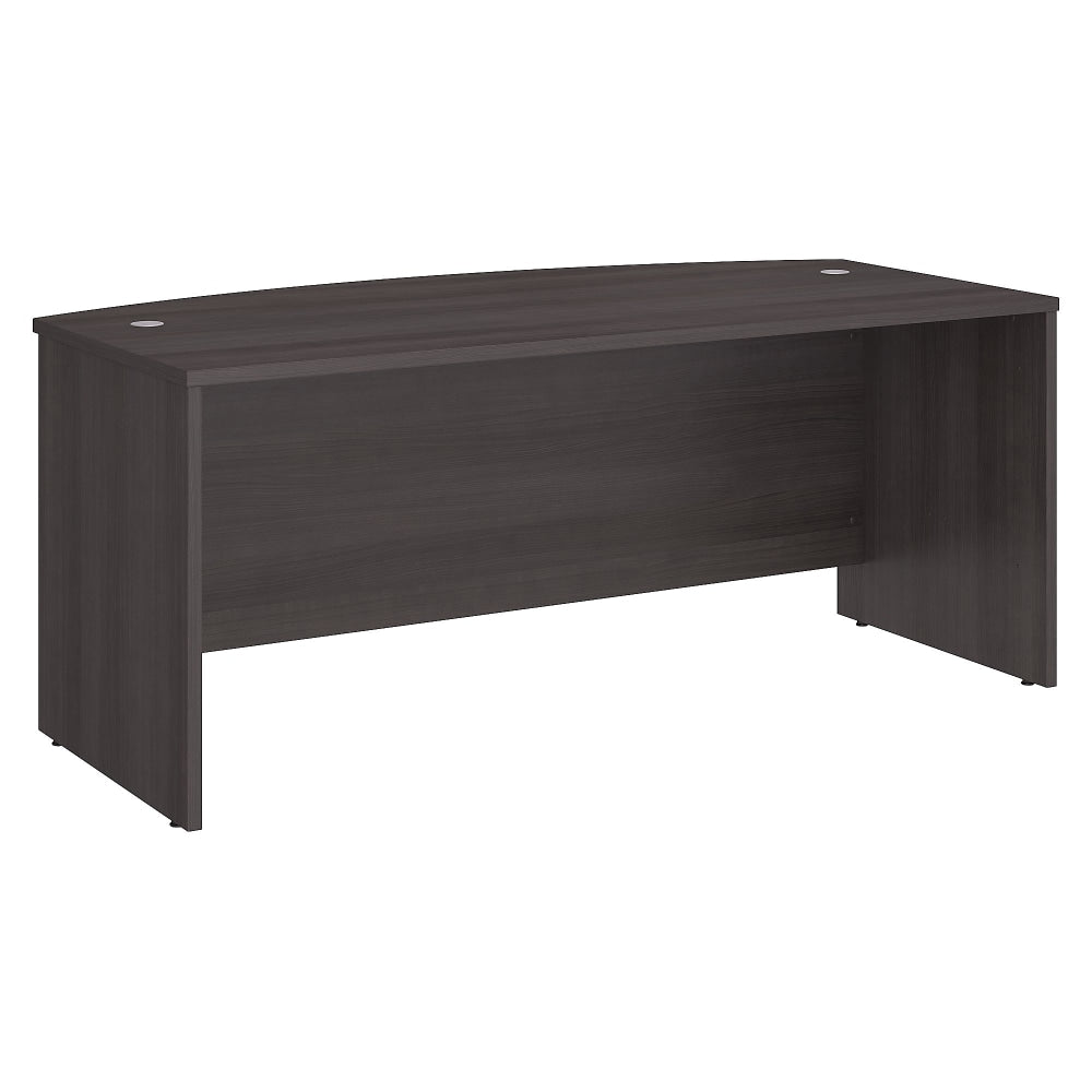 Bush Business Furniture Studio C 72inW Bow-Front Computer Desk, Storm Gray, Standard Delivery