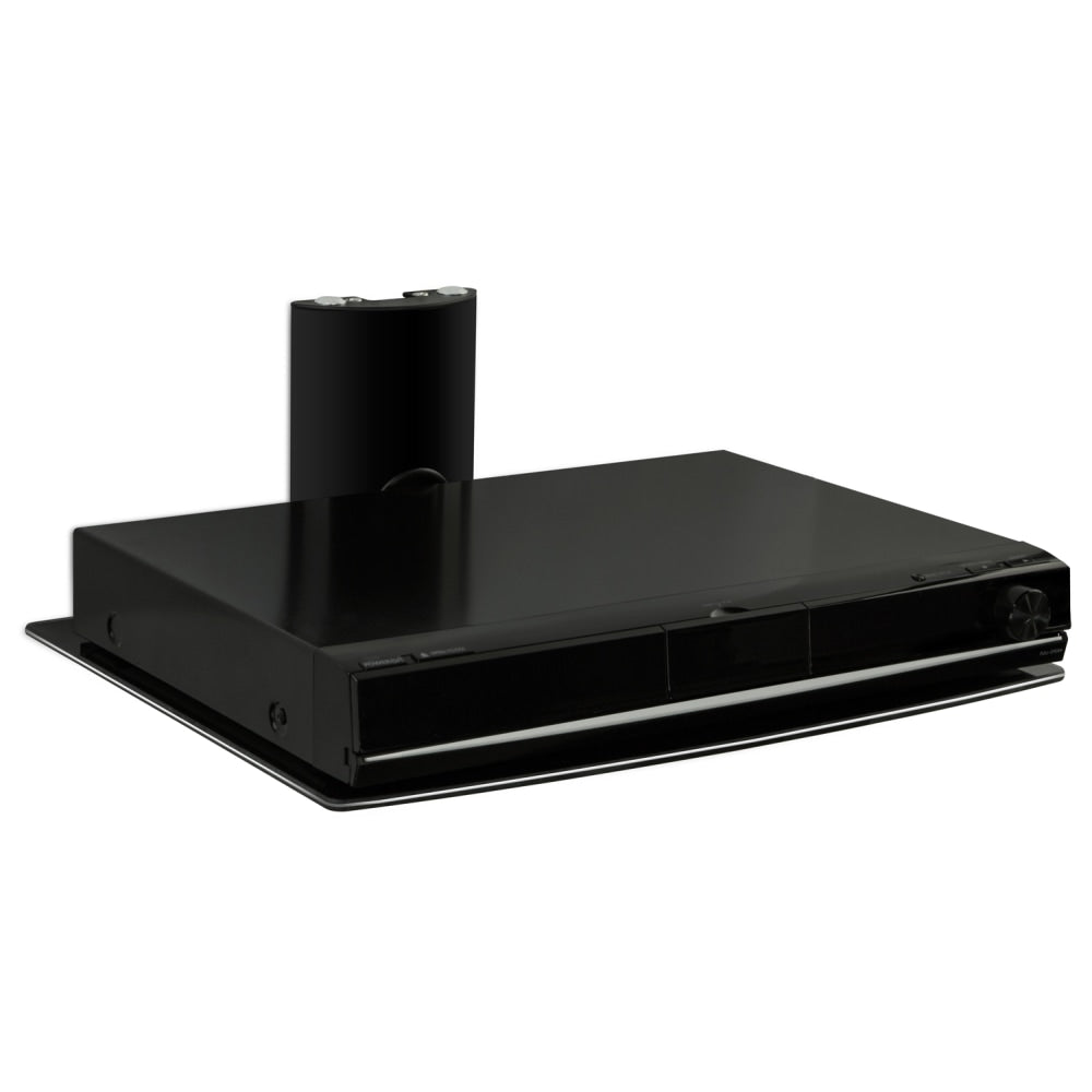 Mount-It! MI-801 Floating Wall Shelf For A/V Components, 8inH x 17-1/2inW x 14inD, Black