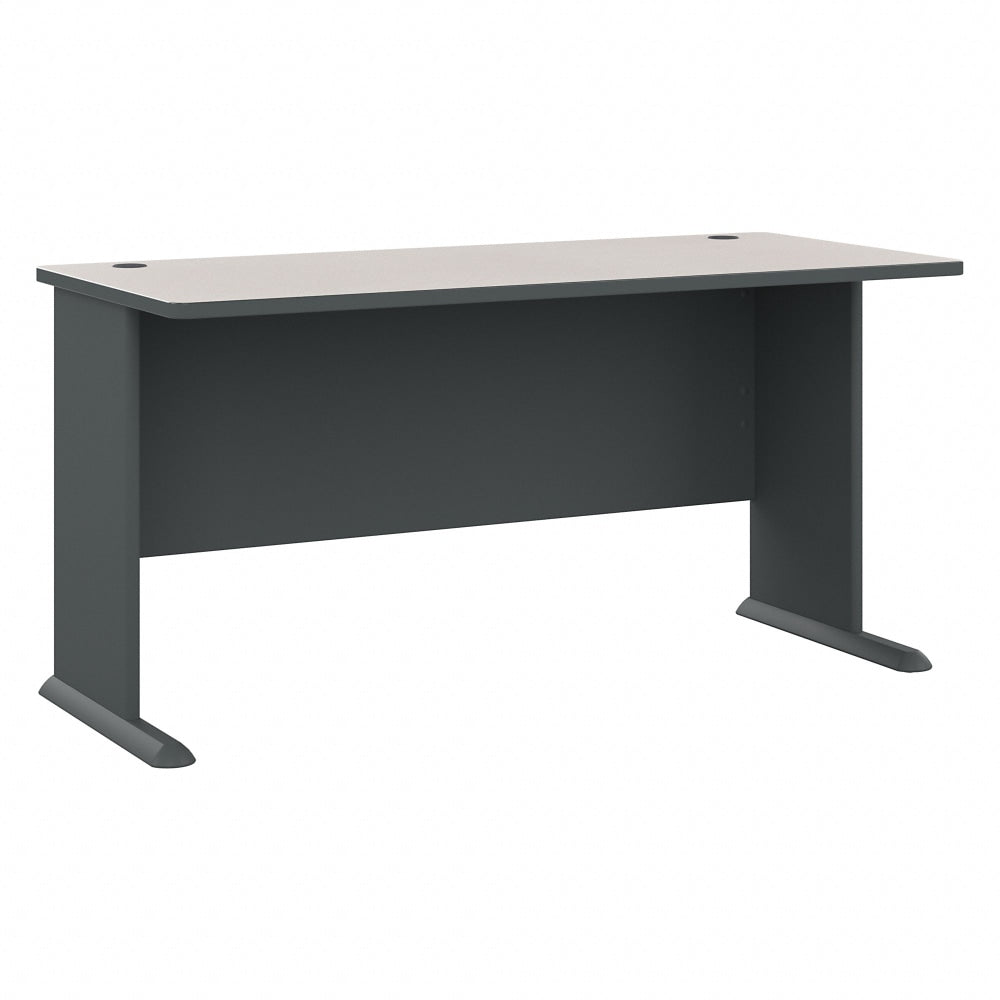 Bush Business Furniture Office Advantage Desk 60inW, Slate/White Spectrum, Standard Delivery