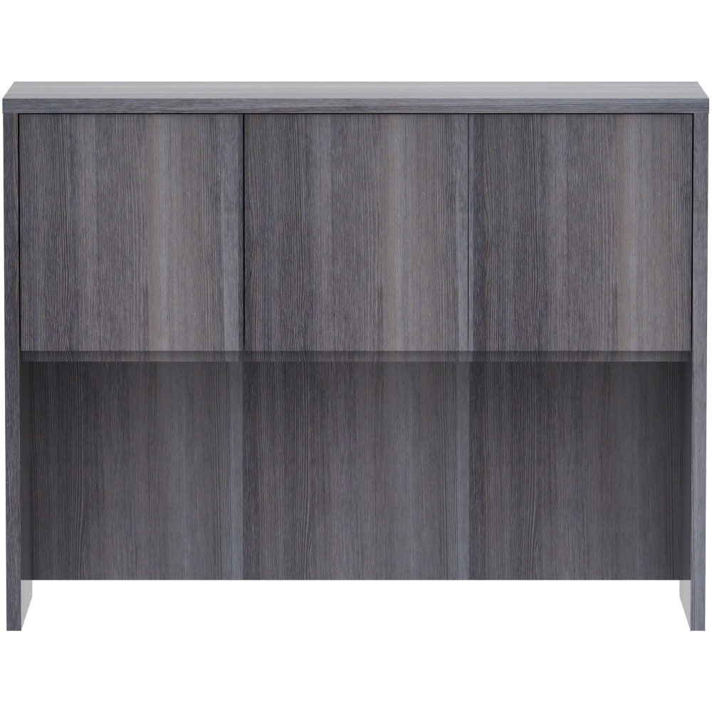 Lorell Laminate Desk Hutch, 36inH x 48inW x 15inD, Weathered Charcoal