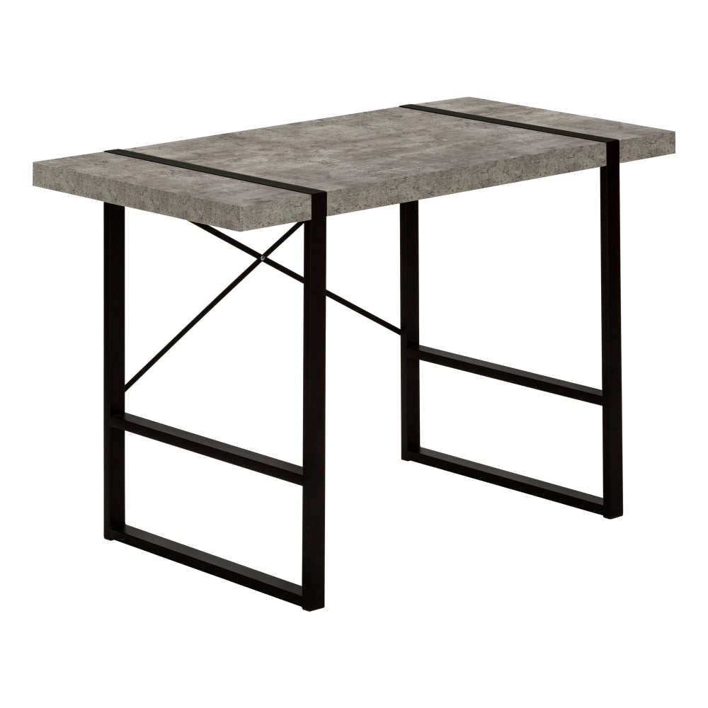 Monarch Specialties Randy 49inW Computer Desk, Concrete/Black