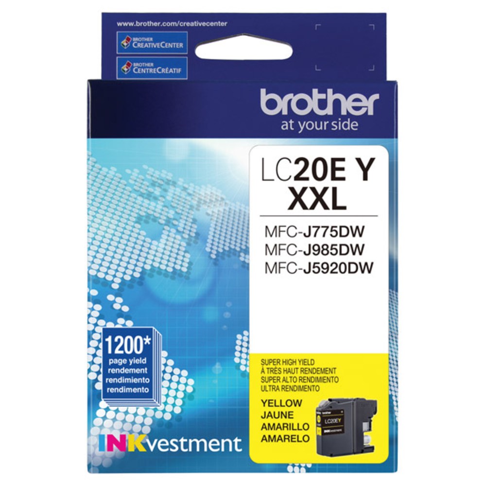 Brother LC20 Yellow Extra-High-Yield Ink Cartridge, LC20EY