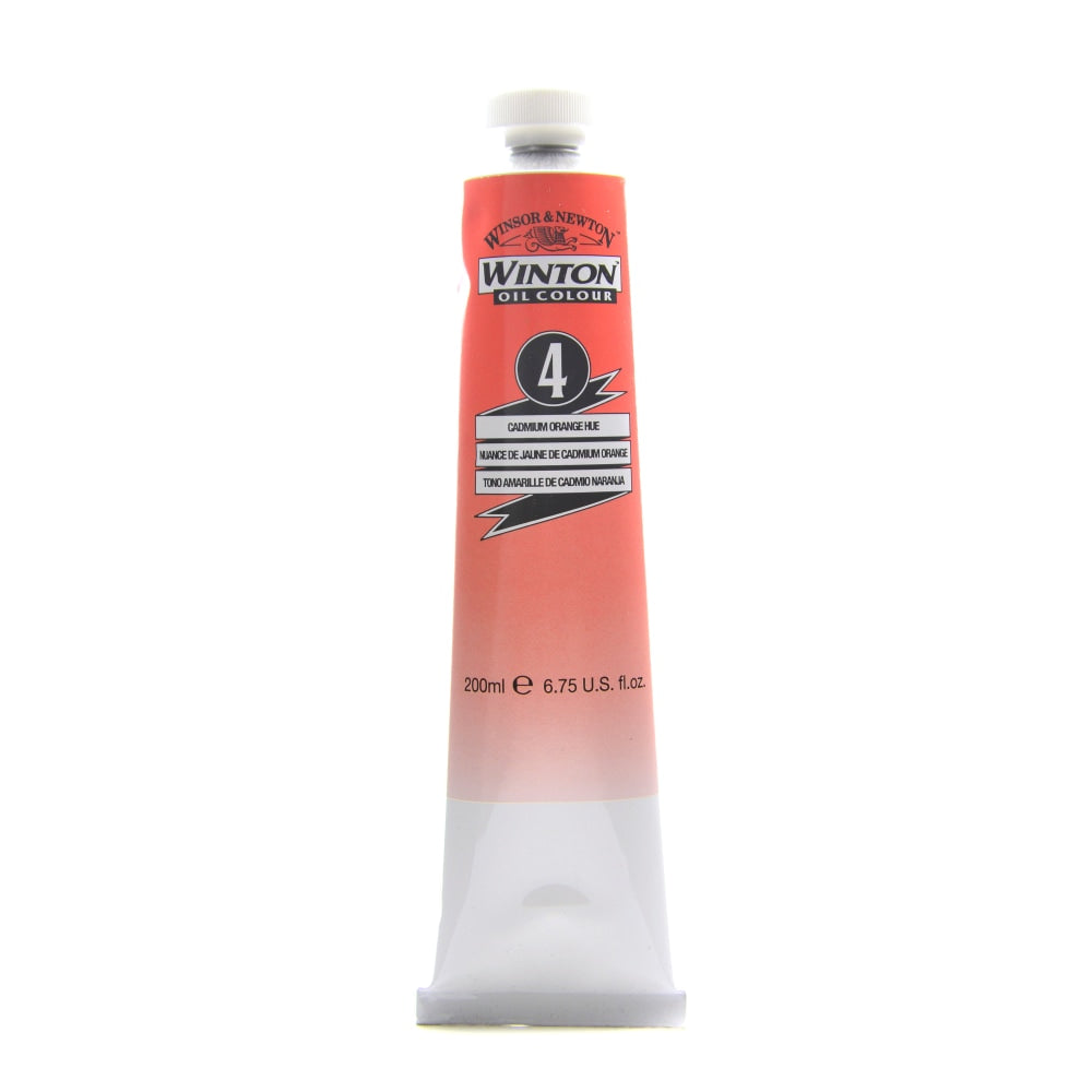 Winsor & Newton Winton Oil Colors, 200 mL, Cadmium Orange Hue, 4