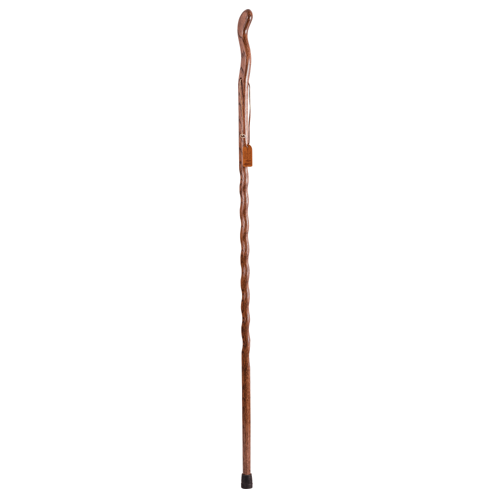 Brazos Walking Sticks Fitness Walker Oak Walking Stick, 55in, Tan