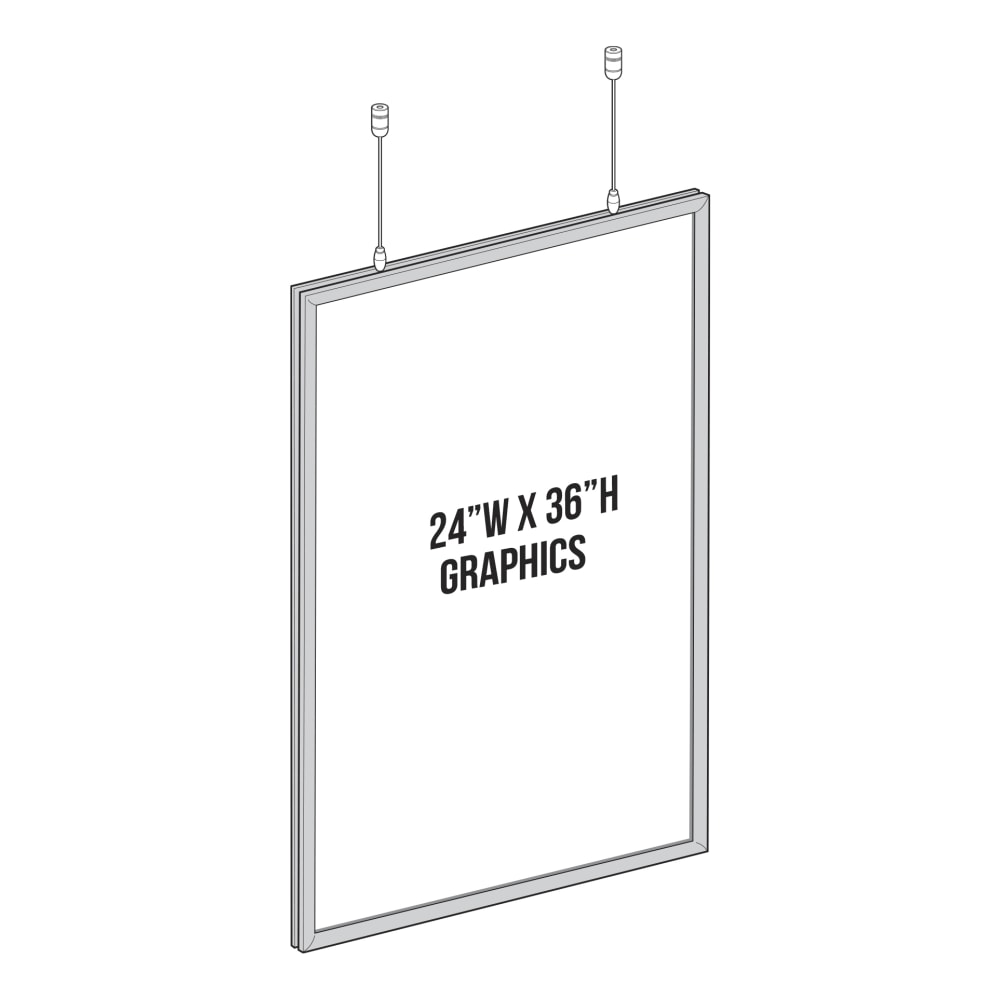 Azar Displays Snap Frame, Double-Sided, 24in x 36in, Silver