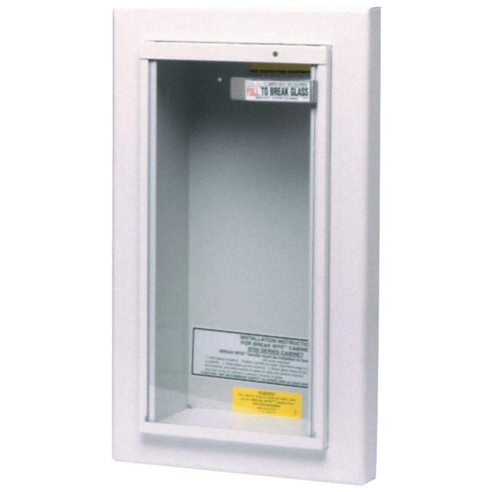 Extinguisher Cabinets, Semi-Recessed, steel, Tan, 10 lb